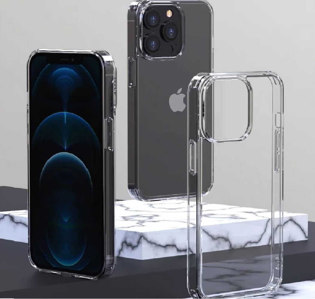 Funda protectora transparente diseñada para iPhone 15 Pro, funda transparente a prueba de golpes para teléfono de 6.7 pulgadas, funda delgada