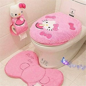 ONEAM Art – Juego de 4 fundas de baño, diseño de Hello Kitty ONEAM Art – Juego de 4 fundas de baño, diseño de Hello Kitty