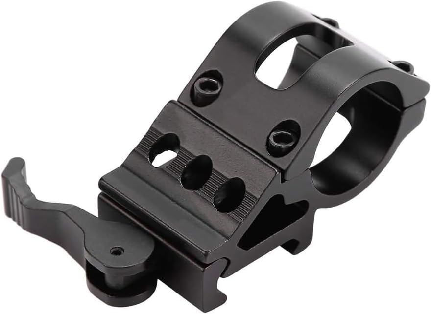 OutDoorBom Óptica linterna táctica Offset Picatinny Quick DetachRelease Mount para SurefireLáserLinternas