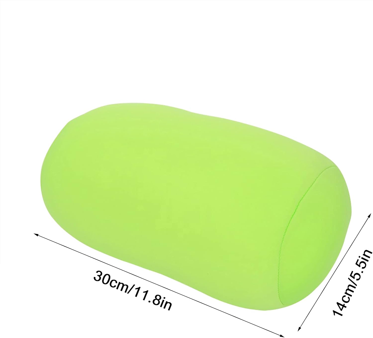 EBTOOLS Cilindro de soporte de espalda inferior Microbead RollRound Neck PillowSmooth Soft Touch FabricTube Soporte cervical para viajes o en casa