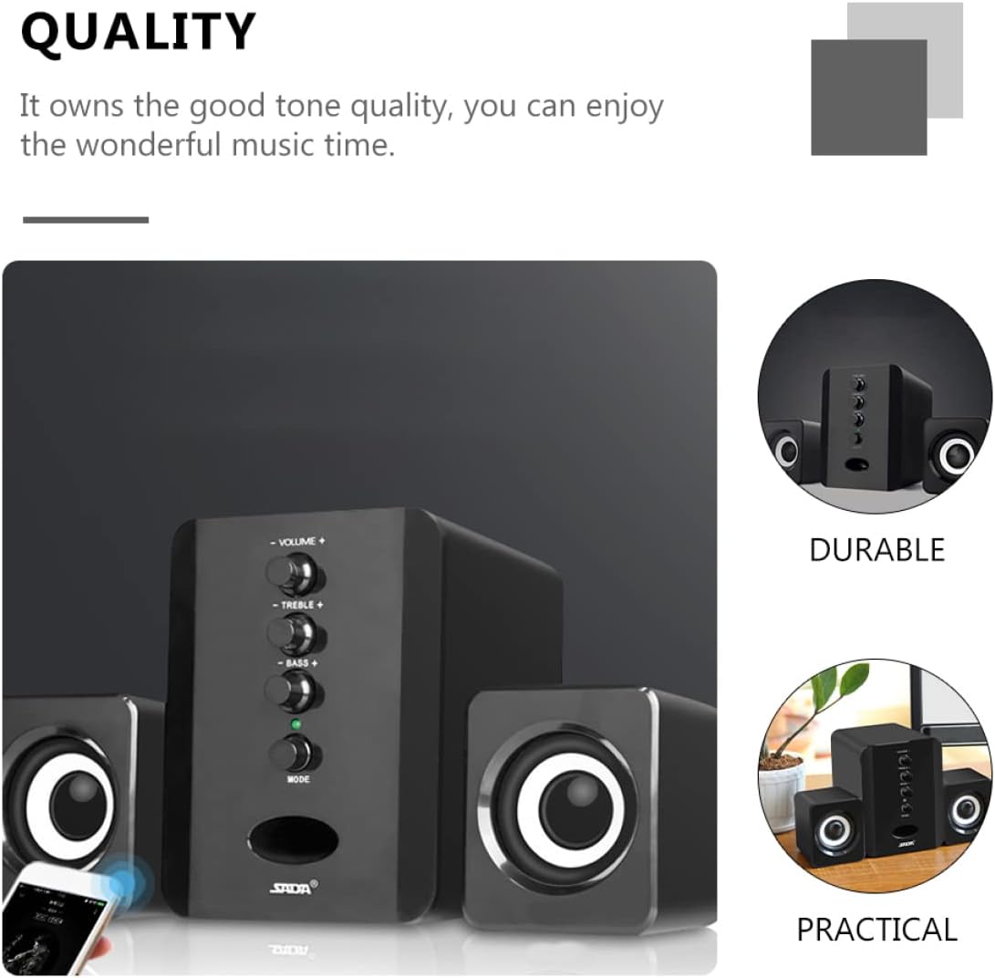 UKCOCO 2 Conjuntos de altavoces de computadora Barra de sonido Teléfono de computadora de escritorio Altavoz USB Altavoz creativo Altavoz elegante
