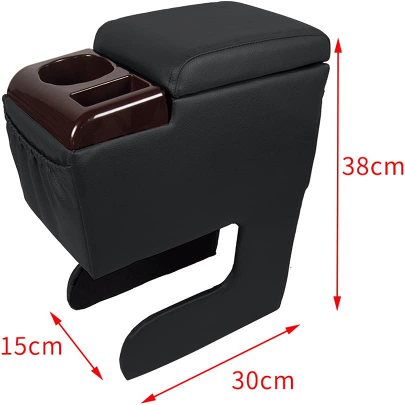 Asiento de camionetabanco para automóvil, consola central para contratistas, organizador de negocios y caja de almacenamiento con portavasos y tapa