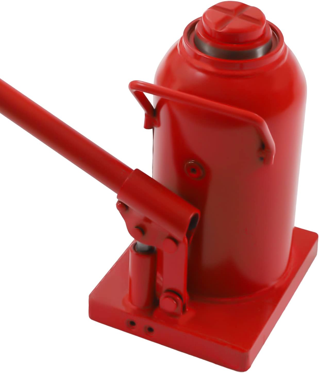 Gato de botella soldado hidráulico de 30 toneladas (66,138 libras) de capacidad para reparación de automóviles y elevación de casa, rojo