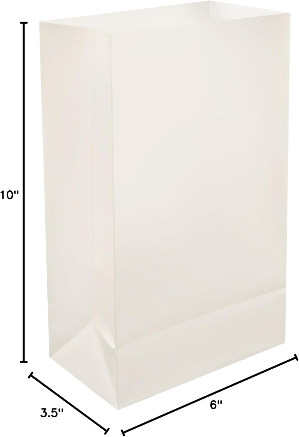 LumaBase Bolsas de plástico Luminaria, color blanco – Juego de 12