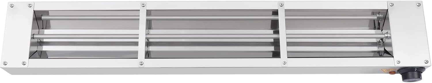 Lámpara eléctrica comercial de calor de alimentos de 36 pulgadas, 110 V, 600 W, calentador de alimentos con temperatura ajustable de 30  a 185.0 F,