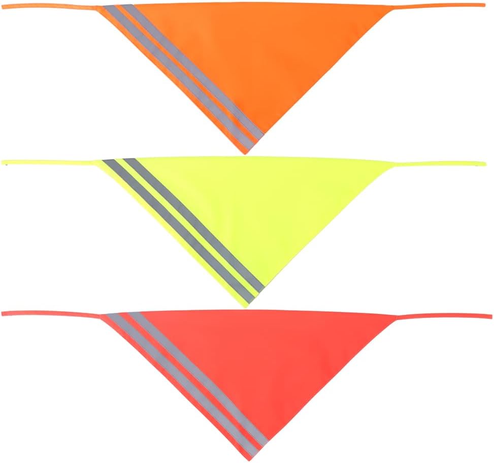 Bandana reflectante para perro, alta visibilidad, seguridad, reversible, triangular, baberos, bufanda, accesorios para caza, caminar