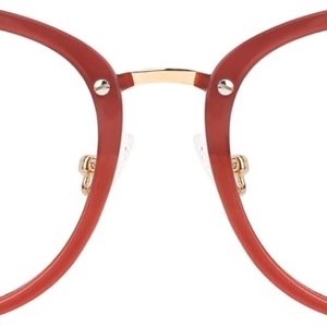 TIJN Lentes de bloqueo de luz azul para mujeres y hombres, dispositivo de TV con luz azul, antifatiga ocular, marco de metal redondo TIJN Lentes de bloqueo de luz azul para mujeres y hombres, dispositivo de TV con luz azul, antifatiga ocular, marco de metal redondo