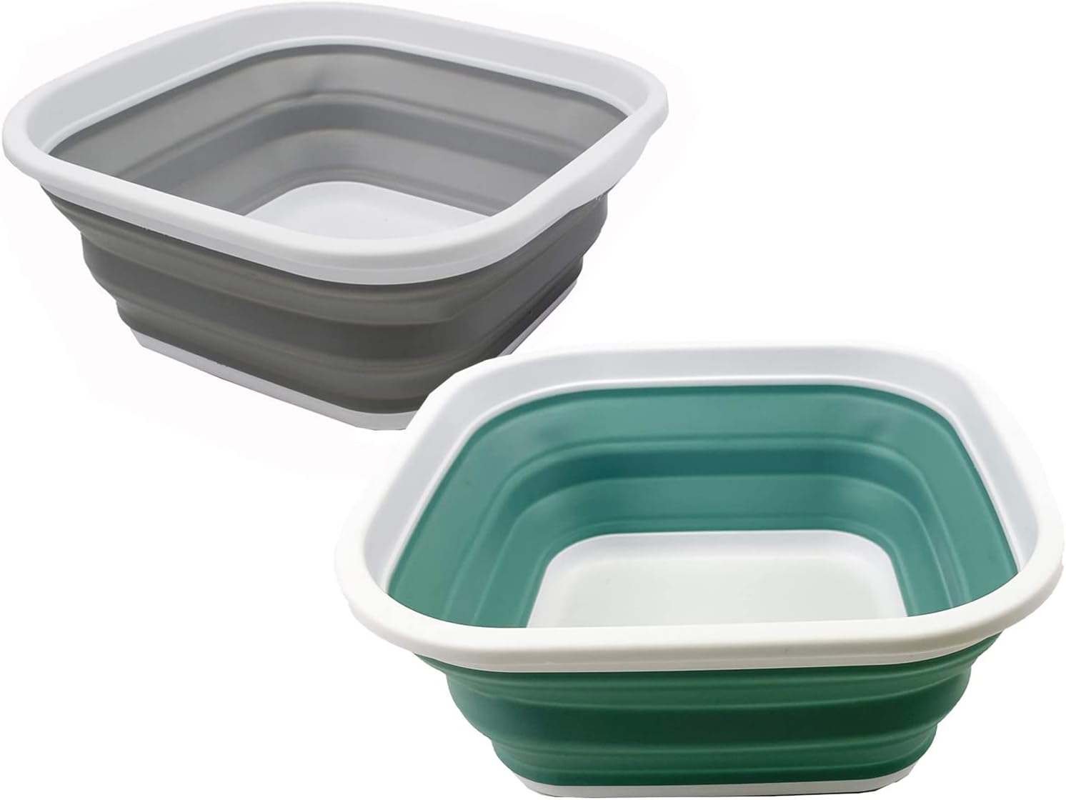 SAMMART Tina de lavado de plástico plegable de 5.5L (1.4 galones), lavabo de lavado portátil, bañera plegable, fácil almacenamiento, ahorra espacio,