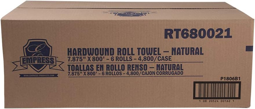 RT 123502 Empress Toalla Hardwound 7.825″ X 350′ Natural 12 rollos por caja