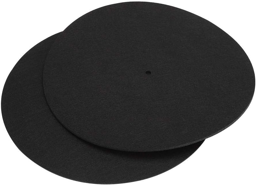 Juego de 2 alfombrillas para tocadiscos de 12 pulgadas, tocadiscos para tocadiscos para el hogar, alfombrilla protectora antideslizante, accesorios