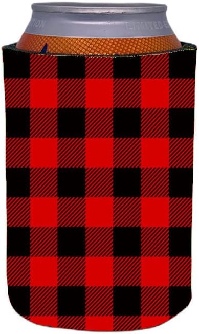 Buffalo Check Flannel Pattern – Enfriador plegable para latas
