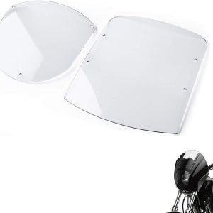 Kit de carenado transparente para parabrisas XMT-Moto para Harley 1988 y posteriores XL, 1986-1994 FXR y Dyna 1995-2005 Kit de carenado transparente para parabrisas XMT-Moto para Harley 1988 y posteriores XL, 1986-1994 FXR y Dyna 1995-2005