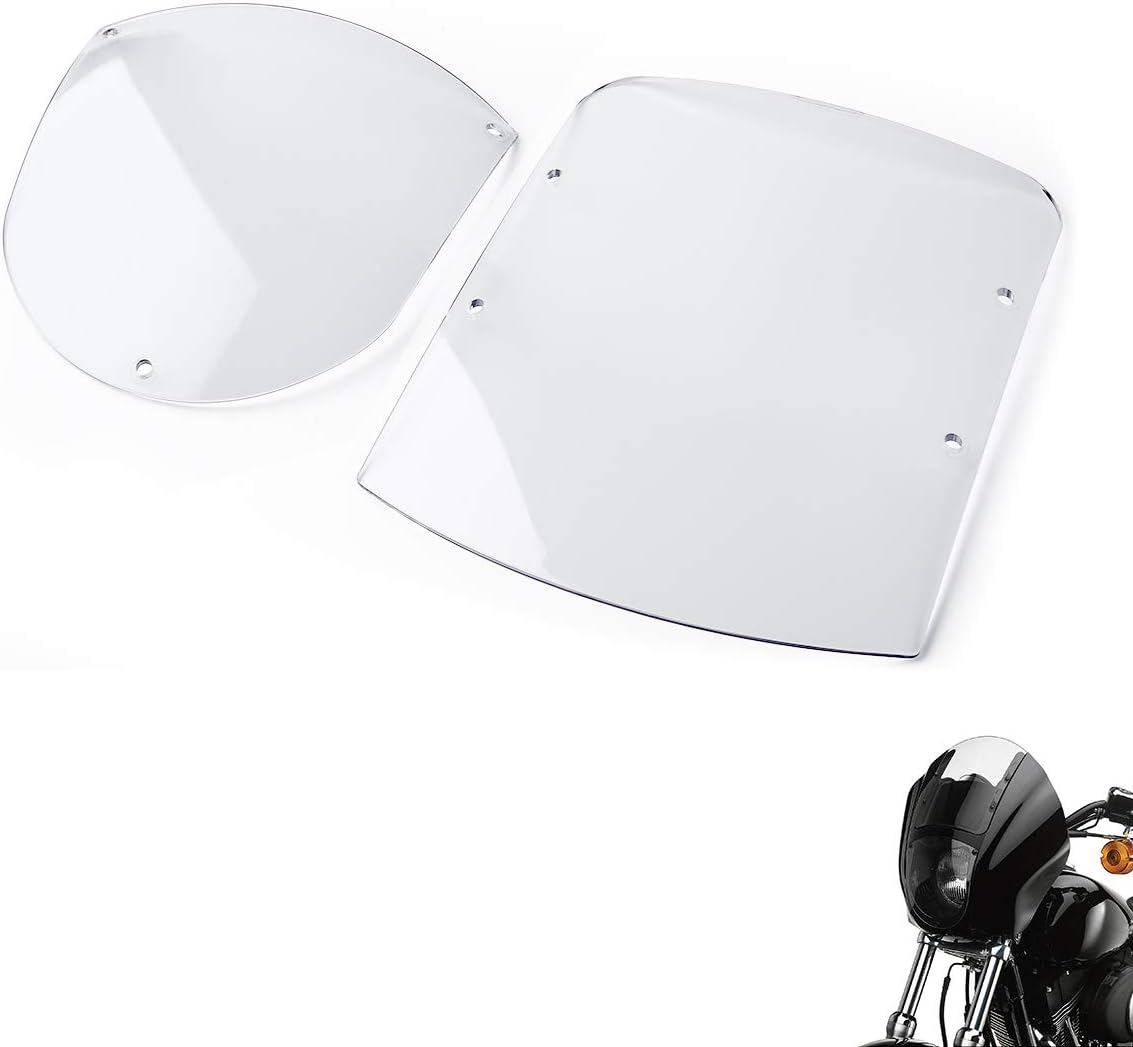 Kit de carenado transparente para parabrisas XMT-Moto para Harley 1988 y posteriores XL, 1986-1994 FXR y Dyna 1995-2005