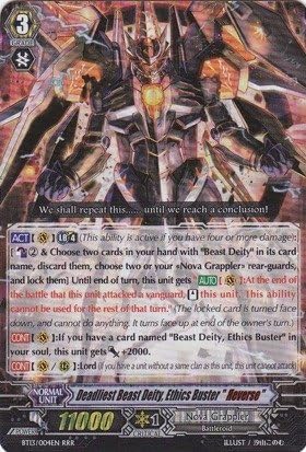Cardfight!! Vanguard TCG – Deidad bestia más mortal, Ética Buster “Reverso” (BT13004EN) – Brote catastrófico