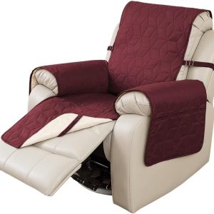 Victree Funda reclinable antideslizante para silla reclinable, 100 % impermeable, funda de sofá reclinable, protector de muebles con bolsillo y Victree Funda reclinable antideslizante para silla reclinable, 100 % impermeable, funda de sofá reclinable, protector de muebles con bolsillo y