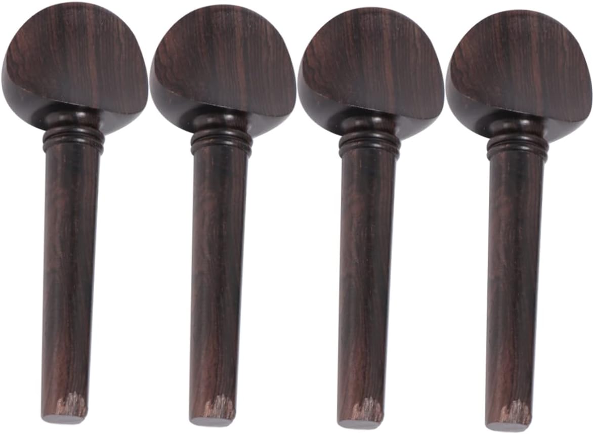 FAVOMOTO 4 clavijas de afinación de violín de madera de ébano clavijas de violín para estudiantes Piezas de repuesto para violín Accesorios para