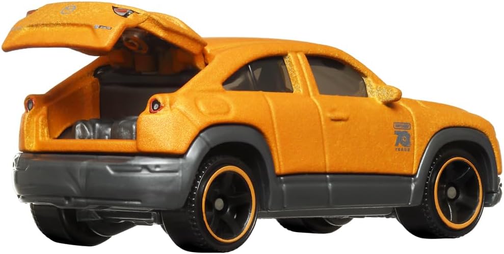 Matchbox Moving Parts – Vehículo fundido a presión de 70 años de edición especial, HMV12  Inspirado en 2021 Mazda MX  45 naranja y negro