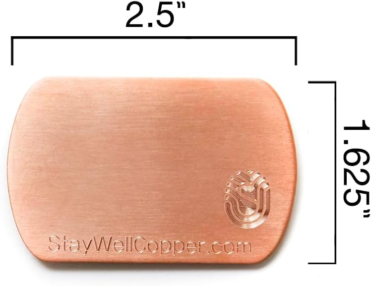 StayWell Parche de placa de cobre puro para teléfono, insignia, tableta o placa de teléfono celular, accesorios para teléfonos celulares para salud