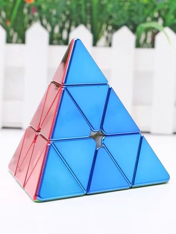 cuberspeed ShengShou Legend pyraminx espejo metálico reflectante sin etiqueta pirámide Speed Cube metálico pyraminx M