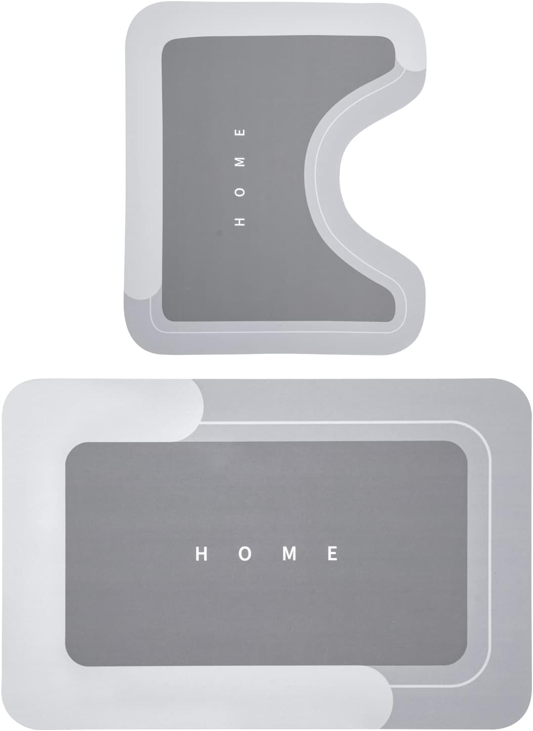 Juego de 2 tapetes absorbentes de baño, tapetes de secado rápido, tapetes mágicos de silicona antideslizante con respaldo de goma para baño, cocina,