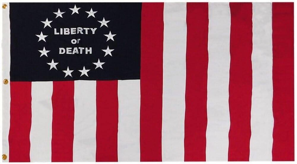 Premium Or Death 3×5 3’x5′ Indoor Cotton Flag 3 Clips