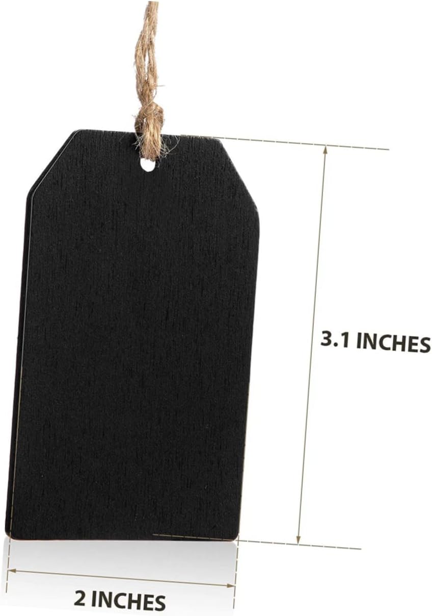 Didiseaon Caballete de pizarra para decoración de Navidad, 20 piezas, letrero colgante de pizarra para manualidades, pequeña pizarra, aserrín,