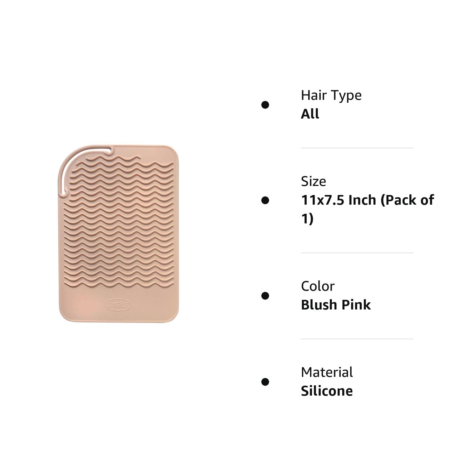 Alfombrilla de viaje de silicona resistente al calor de 11 x 7.5 pulgadas, almohadilla anticalor para alisadores de cabello, rizadores, planchas