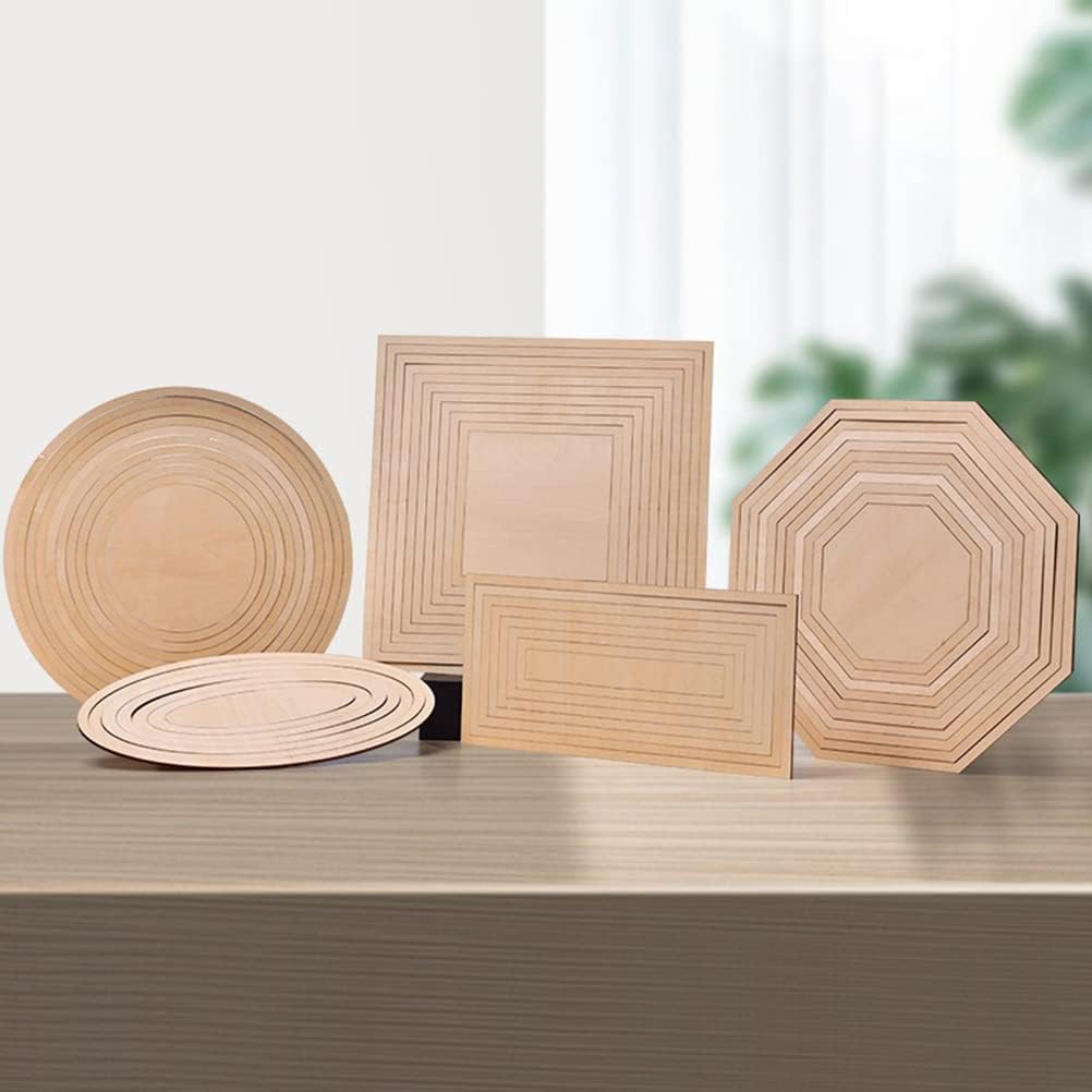 Moldes ovalados de cerámica para formar moldes de cerámica de madera con geometría concéntrica para pistas de barro, herramientas de cerámica, placa