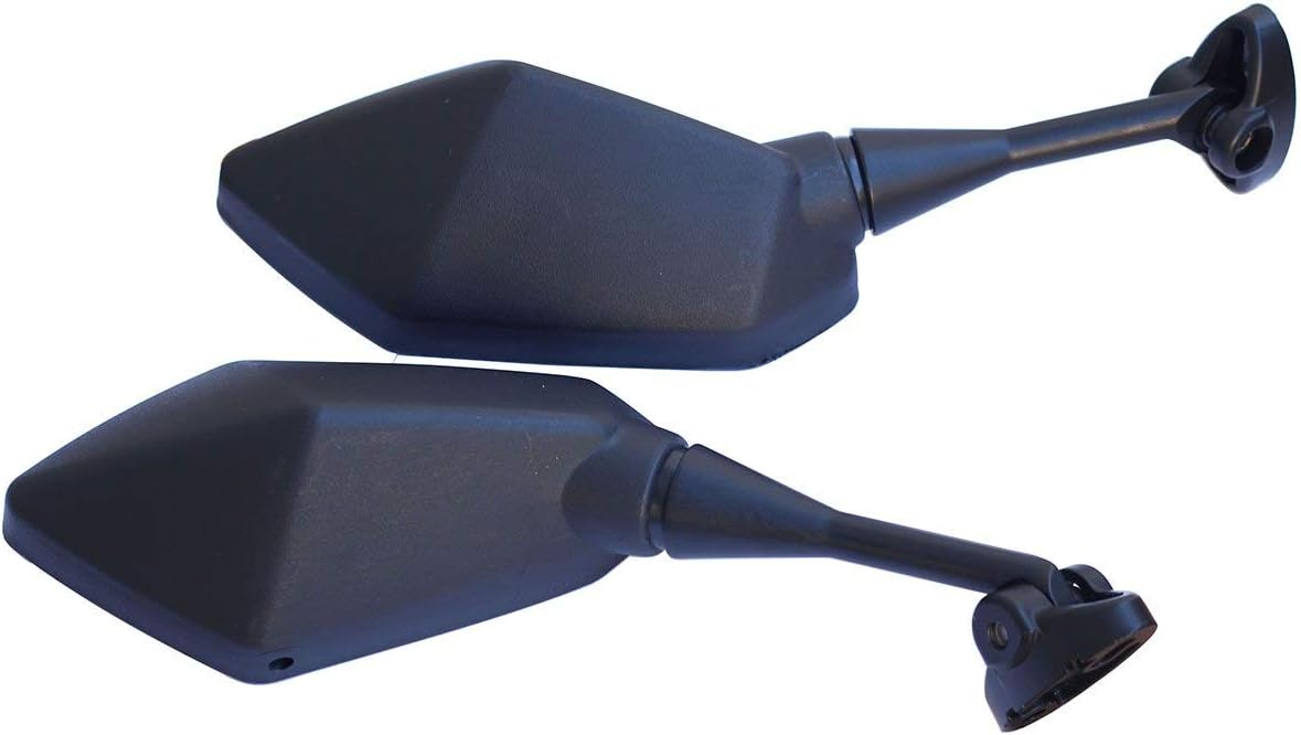 MotorToGo 1 par de espejos negros para motocicleta deportiva compatible con Yamaha FZR600 1990