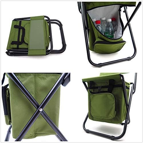 HTTMT Taburete de silla de mochila multiusos con bolsa más fresca Senderismo Pesca Camping Picnic Número de artículo ET-Seat002