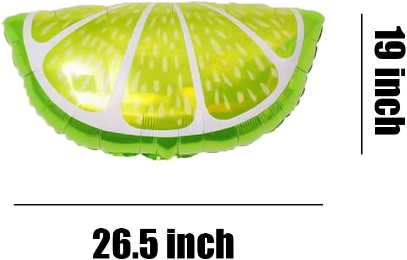 Globos de fruta de limón, globos de Mylar de aluminio de limón verde para baby shower, verano, fiesta temática de limón, suministros de decoración
