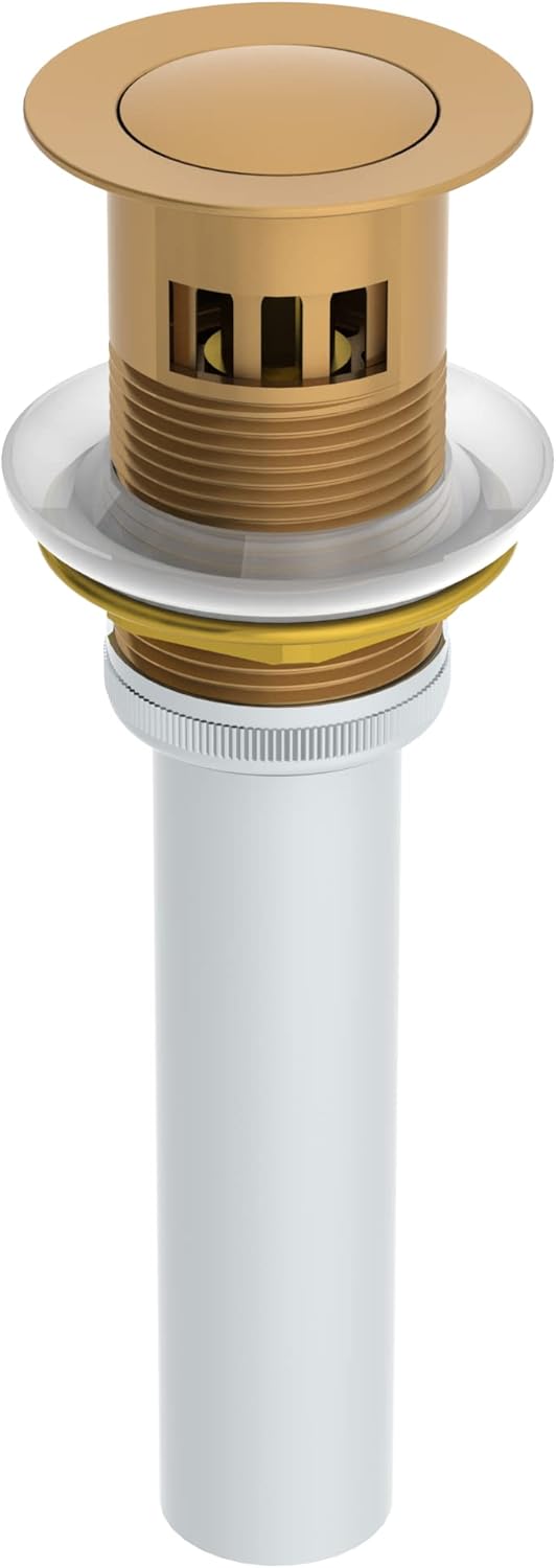 Symmons Dia – Grifo de baño de dos manijas con montaje de drenaje Push Pop en bronce cepillado (1.0 GPM), grande