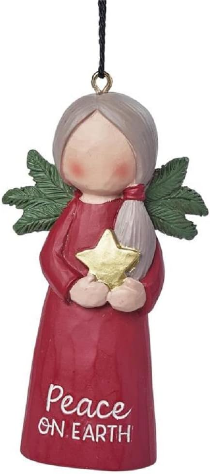 Blossom Bucket Adorno colgante de ángel de Navidad (Navidad de estrella)