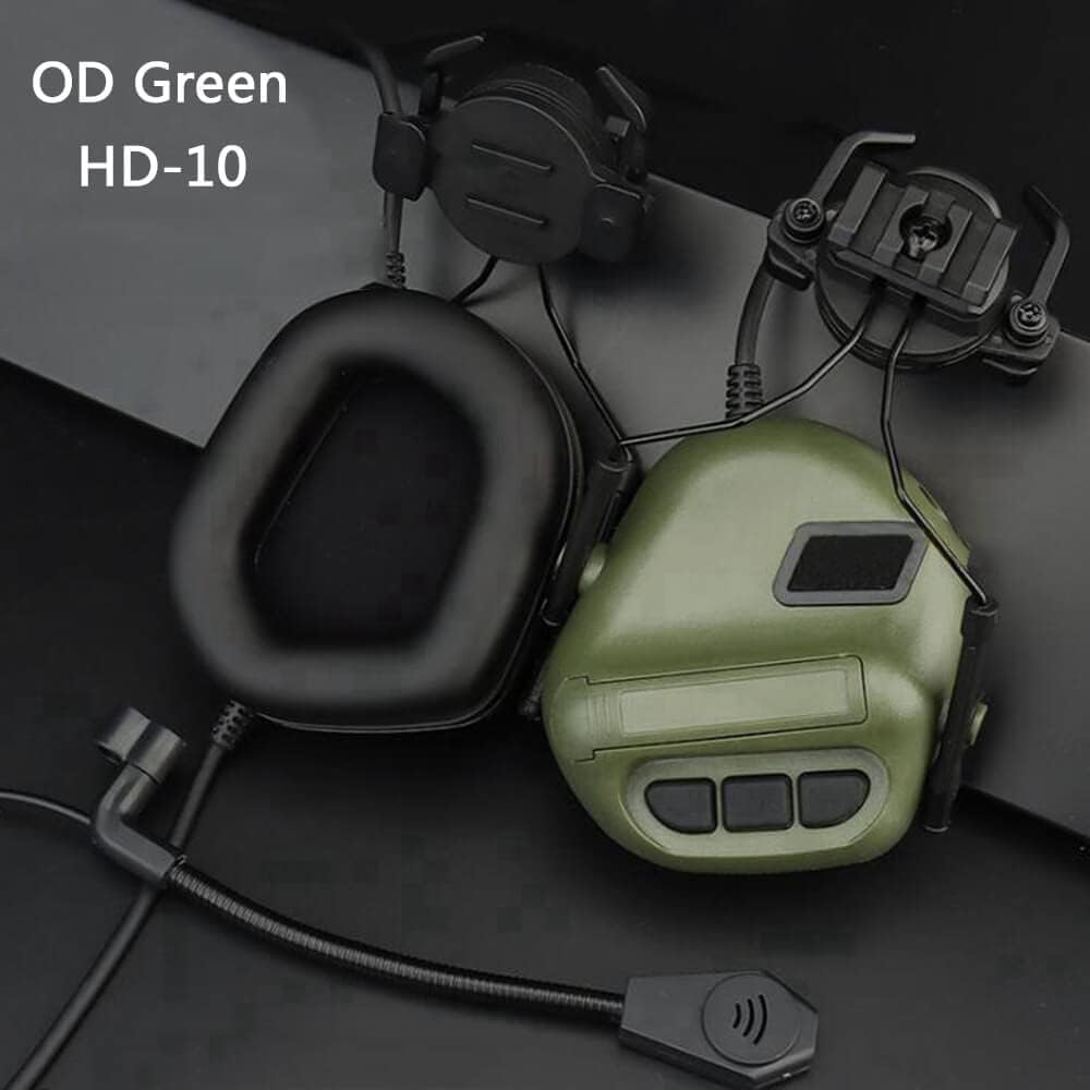 Auriculares tácticos, orejeras tácticas, orejeras militares Airsoft Cs Combat Headset,Auriculares de caza del ejército,Auriculares de caza de caza
