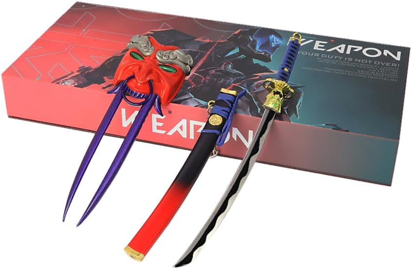 Superbuybox Valorant – Juego de cuchillos para armas de artes marciales, colección de juegos, decoración de escritorio, habitación, mochila,