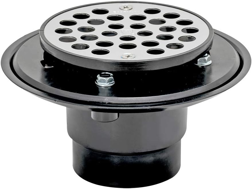 EZ-FLO Desagüe de piso y ducha ABS de perfil bajo de 2 pulgadas x 3 pulgadas, rejilla de acero inoxidable, 15342