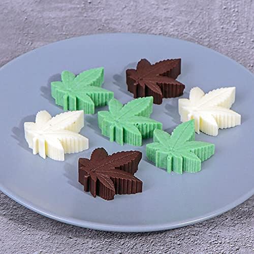 Moldes de silicona para caramelos de chocolate con hojas de 2 unidades