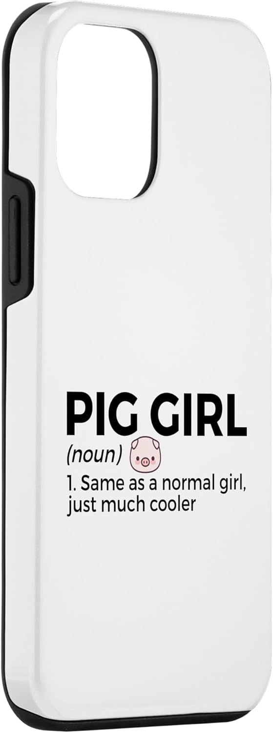 Carcasa divertida para iPhone 12 Mini Pig Girl Definition Pig Lover