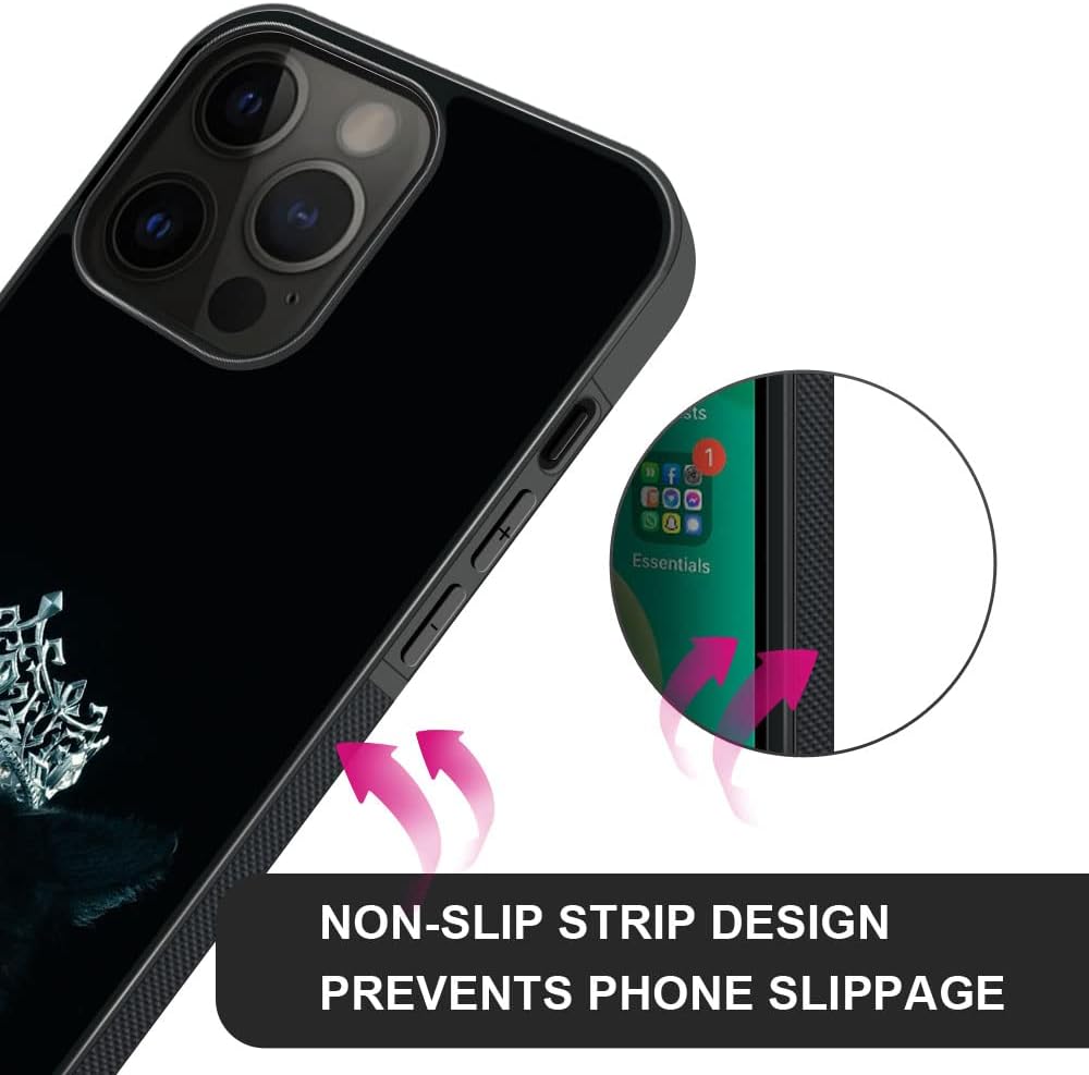 ZHEGAILIAN Funda compatible con iPhone 15 Pro Max, fundas Black Cat Queen compatibles con iPhone 15 Pro Max para niñas, funda de diseño de patrón