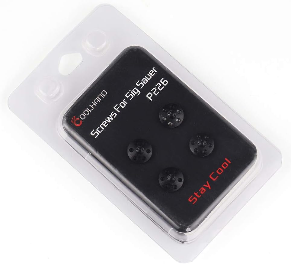 Cool Hand Tornillos para empuñaduras de pistola para Sig Sauer P226, P228, P229, 4 tornillos de acero inoxidable, 4 juntas tóricas, llave Torx