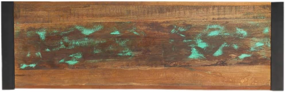 Mesa auxiliar con patas de taburete alto, mesa consola de 43.3 x 13.8 x 29.9 pulgadas, madera maciza recuperada, adecuada para pasillo, dormitorio,
