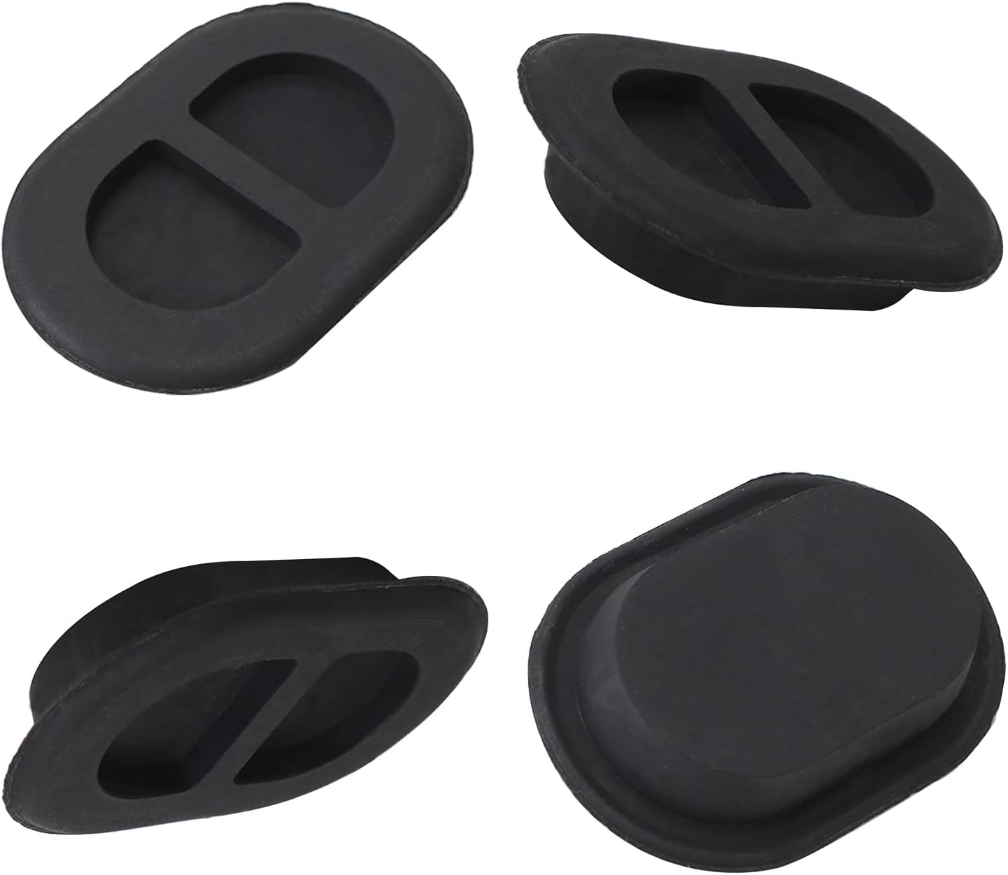 4 tapones de drenaje para Jeep, tapones de cuerpo de bandeja de piso trasero para Jeep Wrangler JK y JL 2014-2018, 4 tapones de repuesto de goma