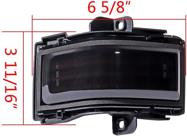 Astra Depot 2 luces intermitentes de luz intermitente LED ámbar blanco y ámbar dinámico para remolque, luz indicadora DRL de estacionamiento,