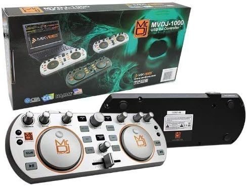 Mr. Dj MVDJ-1000 Controlador USB DJ reproductor MIDI con botones iluminados plata