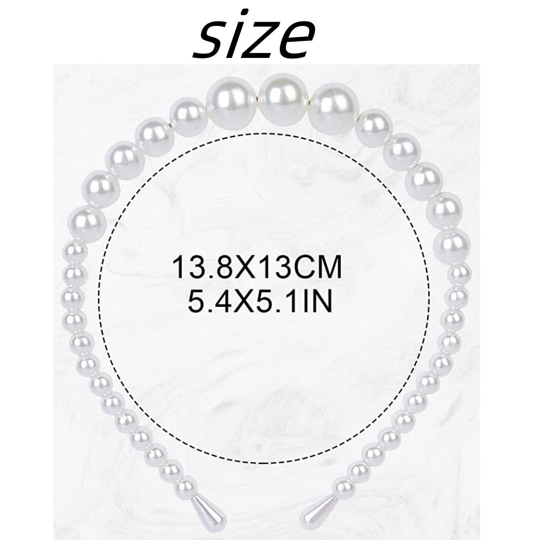 Diademas completas para mujer, elegantes aros de cristal blanco con perlas para el cabello, accesorios para el cabello, perlas, vintage, grandes,