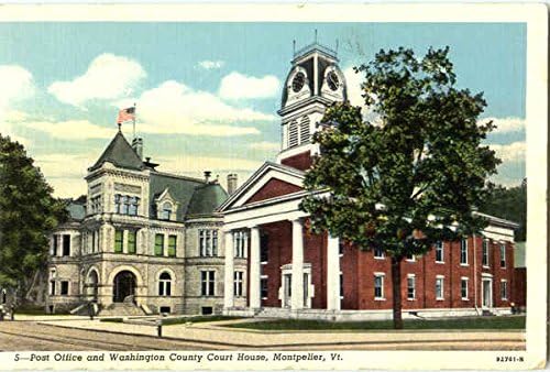 Post Office And Washington County Court House Montpelier, Vermont VT Original Antique Postcard