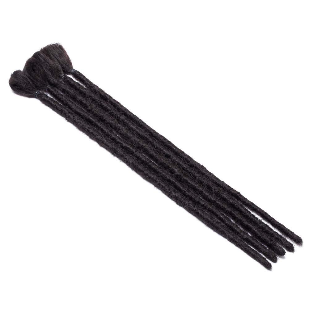 Extensiones de rastas cortas de 12 pulgadas, 5 hebras, suaves hechas a mano, rastas de ganchillo para hombres, reggae hip-pop, marrón oscuro