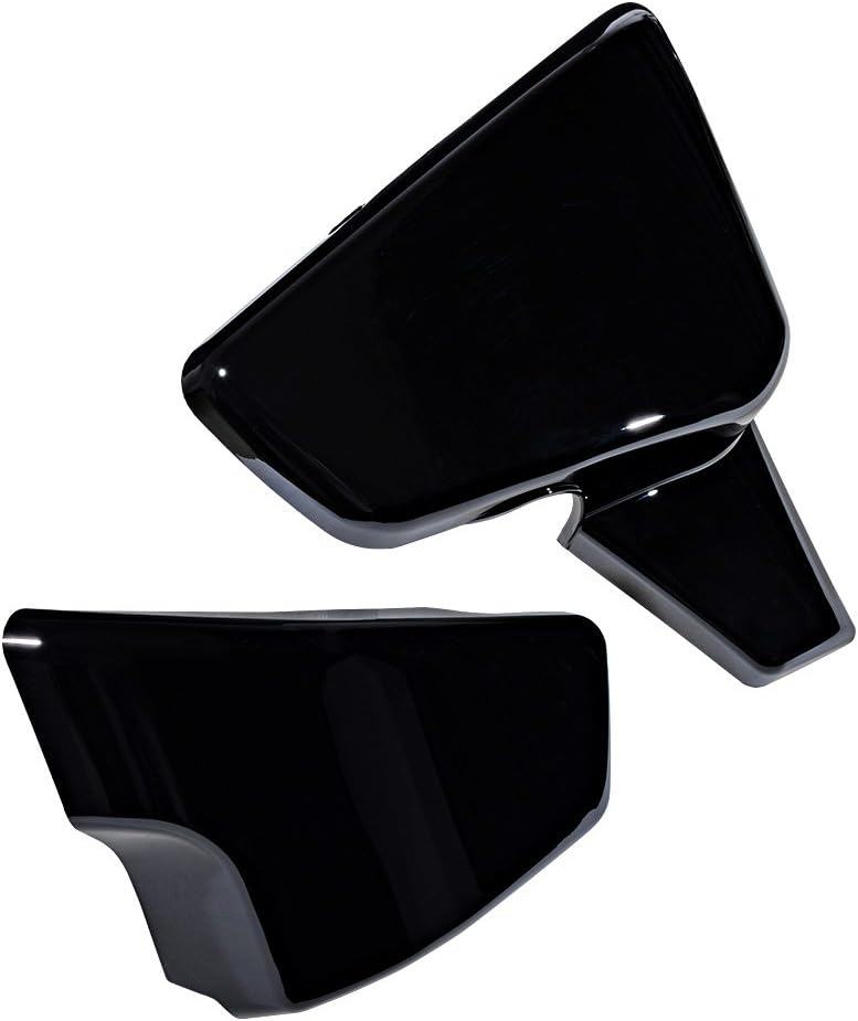 Cubierta lateral izquierda derecha de batería negra brillante compatible con Honda 1999-2008 VLX 600 1999-2007 VT 600 C CD Shadow VLX Deluxe
