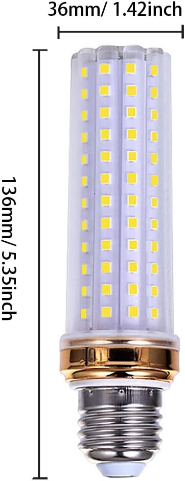 Bombilla LED E26 de maíz de 24 W, bombillas LED equivalentes a 200 W, base media E26 para iluminación de interiores, lámpara colgante no regulable,