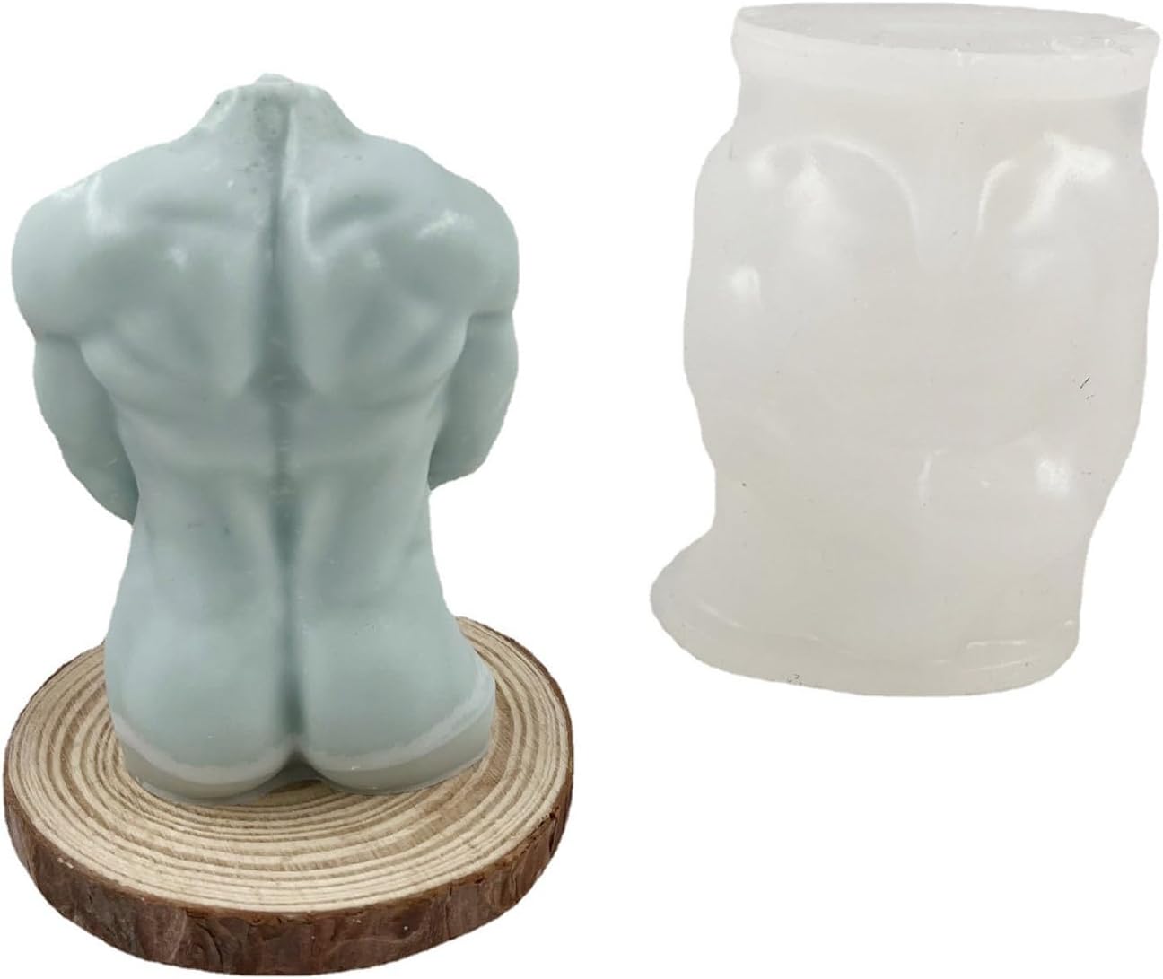 Molde de silicona para velas de cuerpo masculino fuerte, exquisito molde de yeso para velas corporales, molde para hornear pasteles de chocolate,
